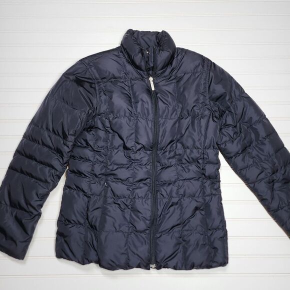 Land's‎ End | Women's Navy Reversible Goose Down Puffer | Small - Picture 1 of 5
